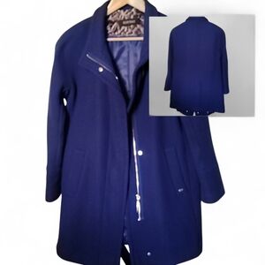 Ellen Tracy Womens Navy Pea Coat